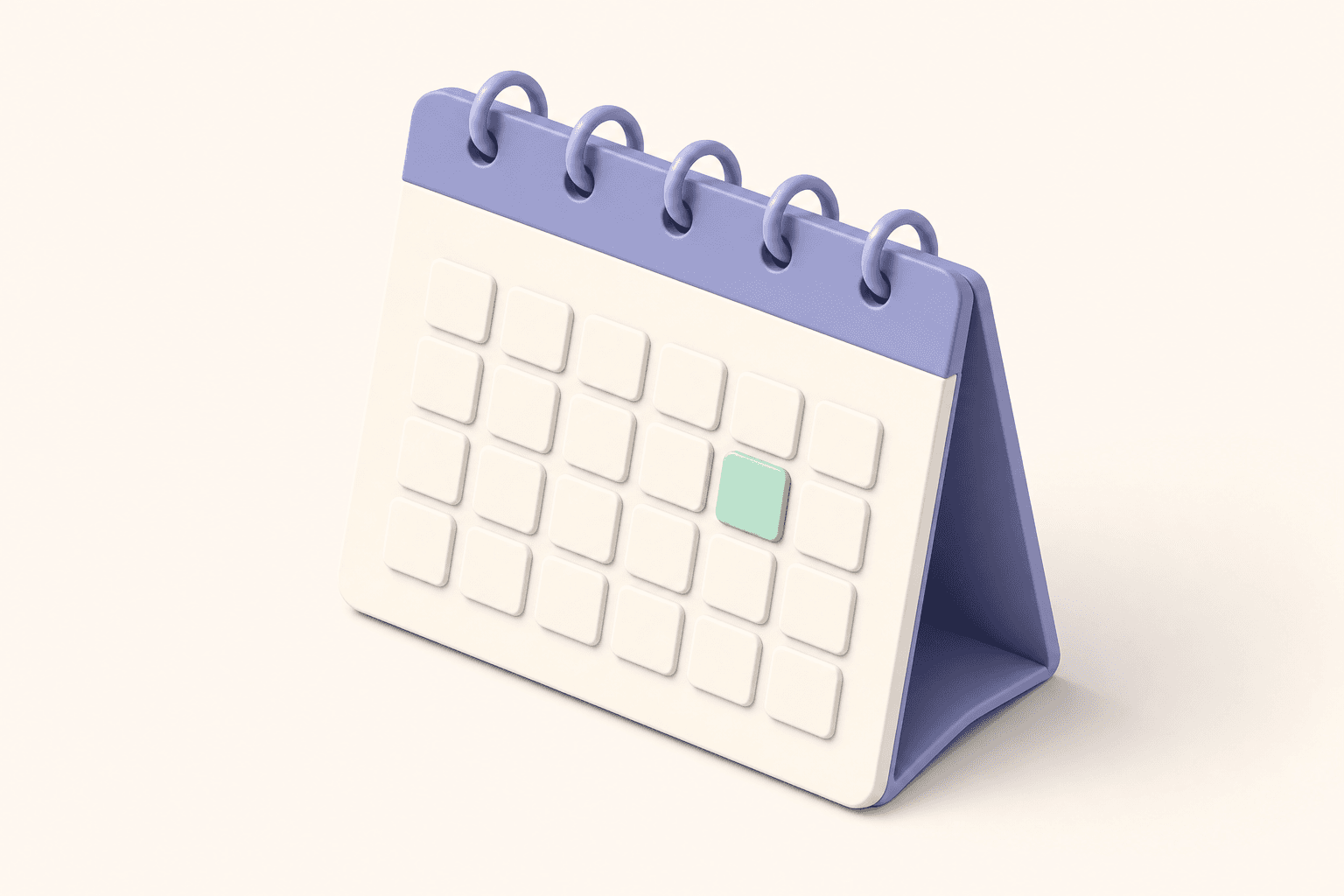Calendar with a single highlighted date